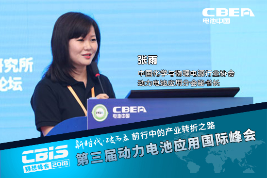 張雨，中國化學與物理電源行業協會動力電池應用分會秘書長