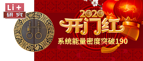 Li+研究│2020開(kāi)門(mén)紅:動(dòng)力電池系統(tǒng)能量密度突破190! Li+研究│2020開(kāi)門(mén)紅:動(dòng)力電池系統(tǒng)能量密度突破190!