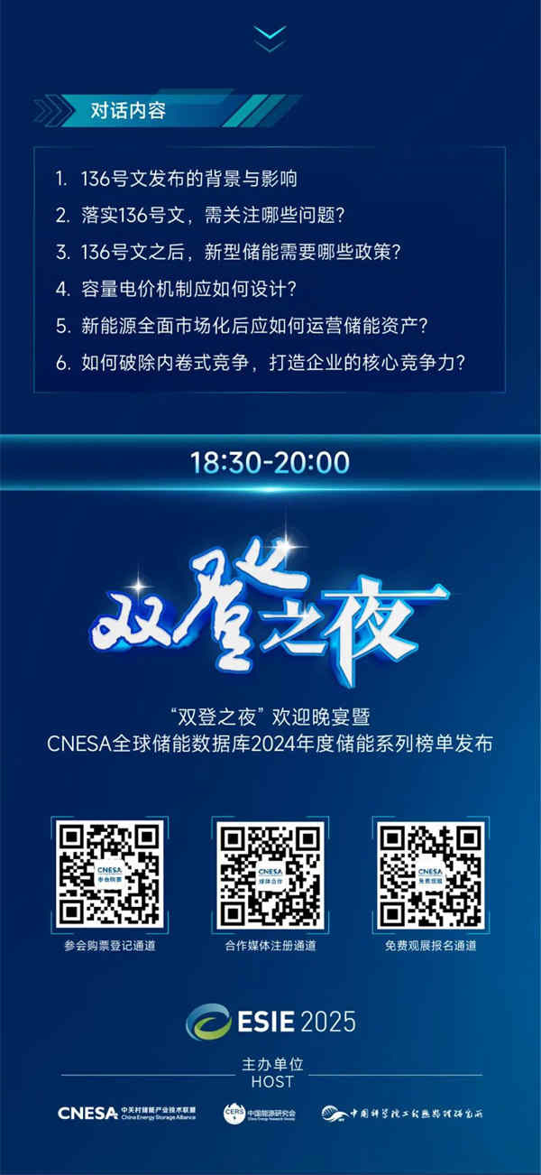 匯聚儲能最強力量！ESIE 2025開幕式日程和嘉賓陣容重磅發布